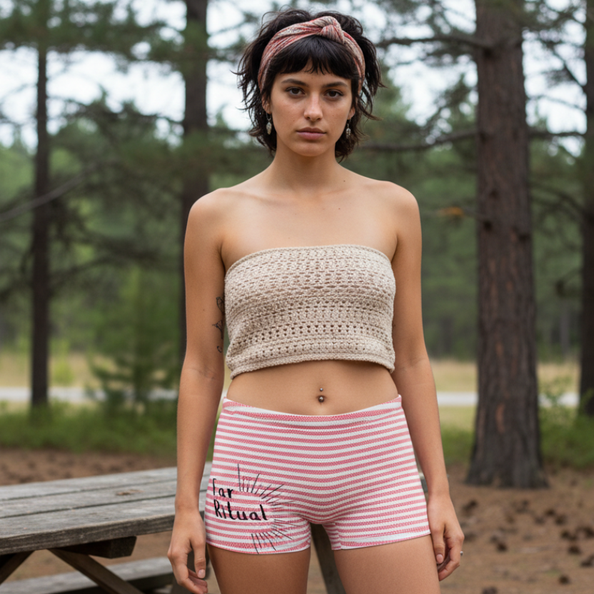 Pinstriped Logo Shorts