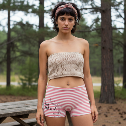 Pinstriped Logo Shorts